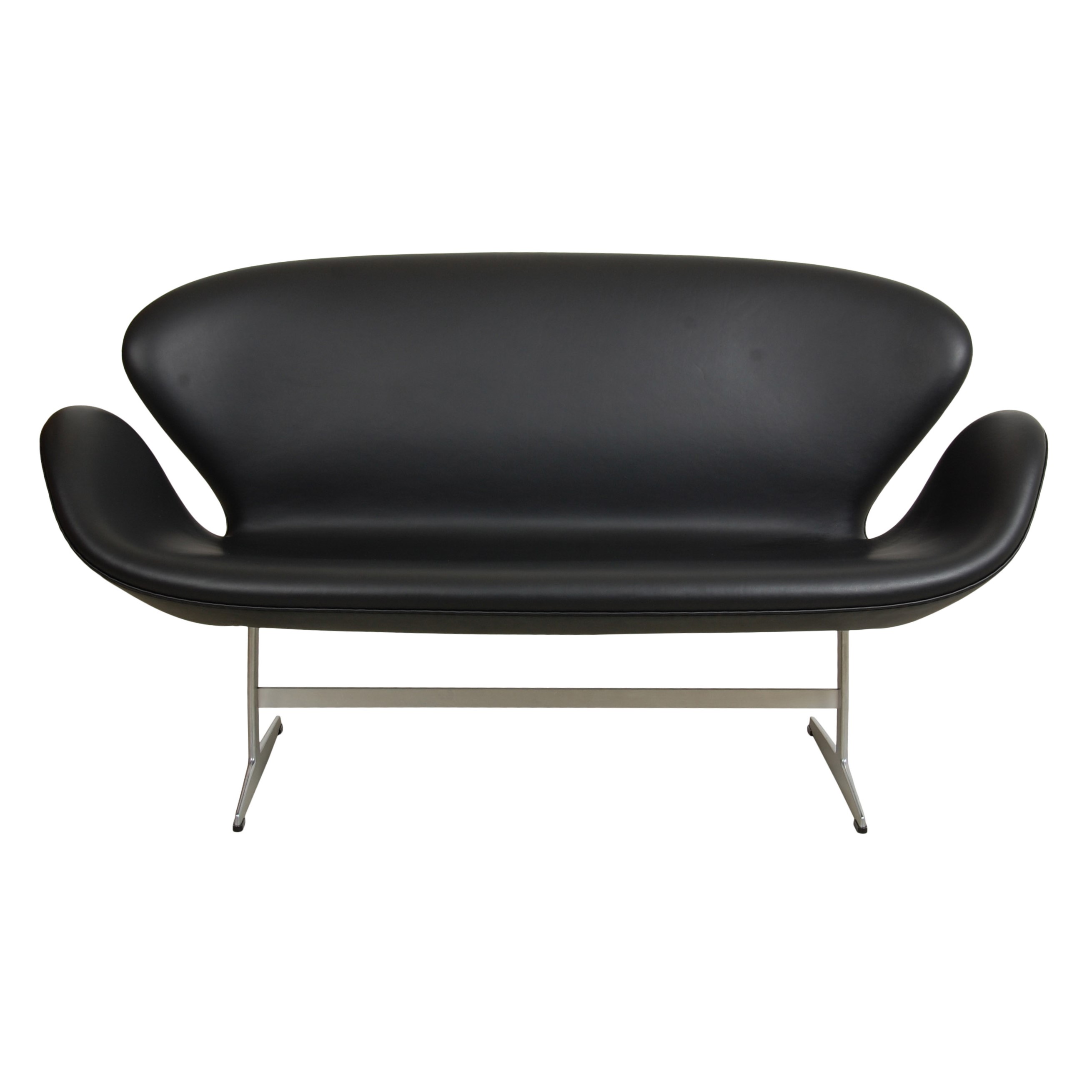 K b Brugt Arne Jacobsen Svane sofa i sort l der CPH Classic